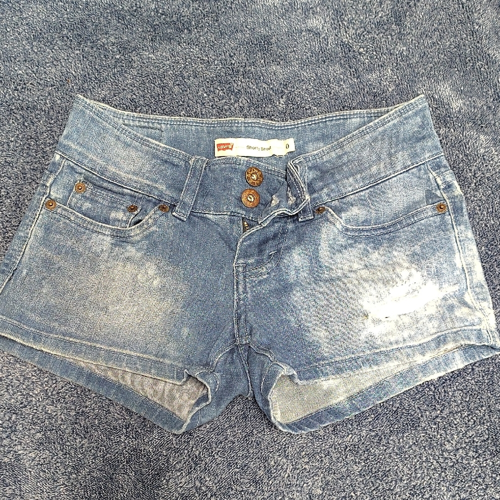 Levi's Women's Faded Blue Denim Cutoff Shorts